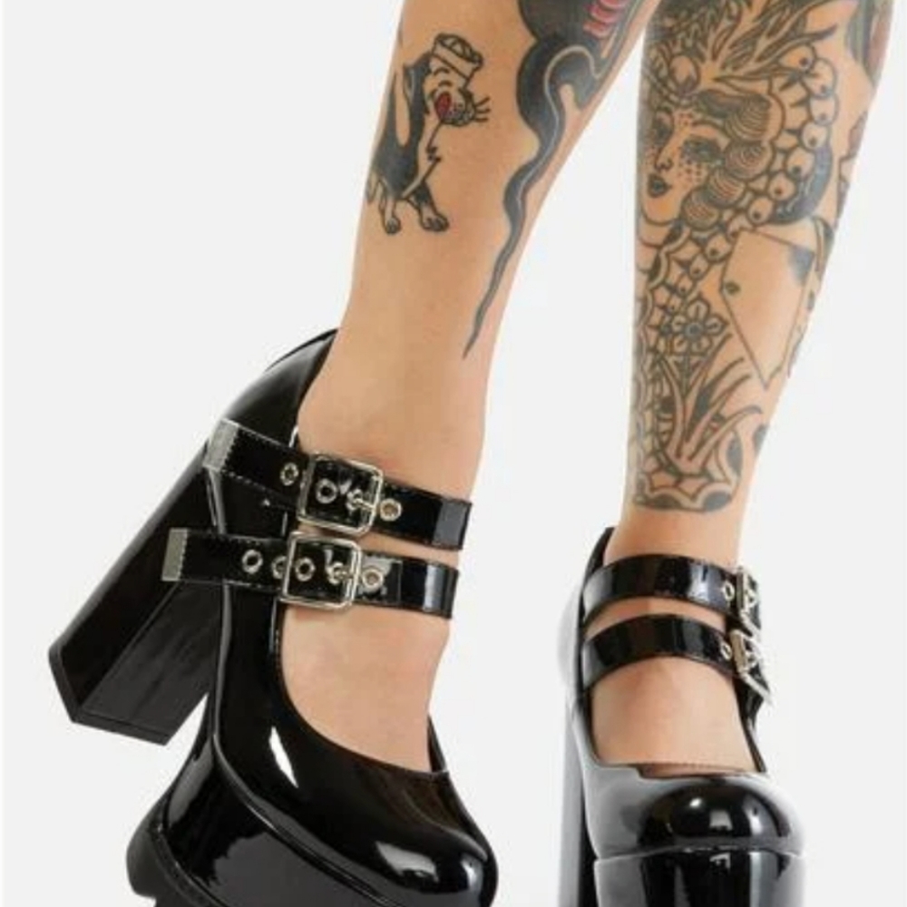 Size 10 Lamoda ONYX HOW IRONIC PLATFORM MARY JANES